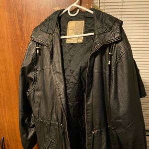 Ladies vintage genuine leather jacket